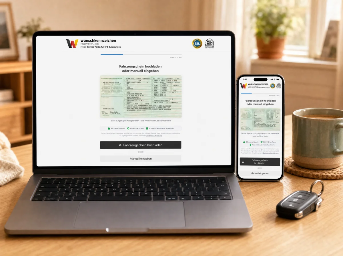 Fahrzeugdaten bequem am Laptop von zu Hause eingeben
